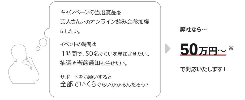 弊社なら50万円～で対応いたします！